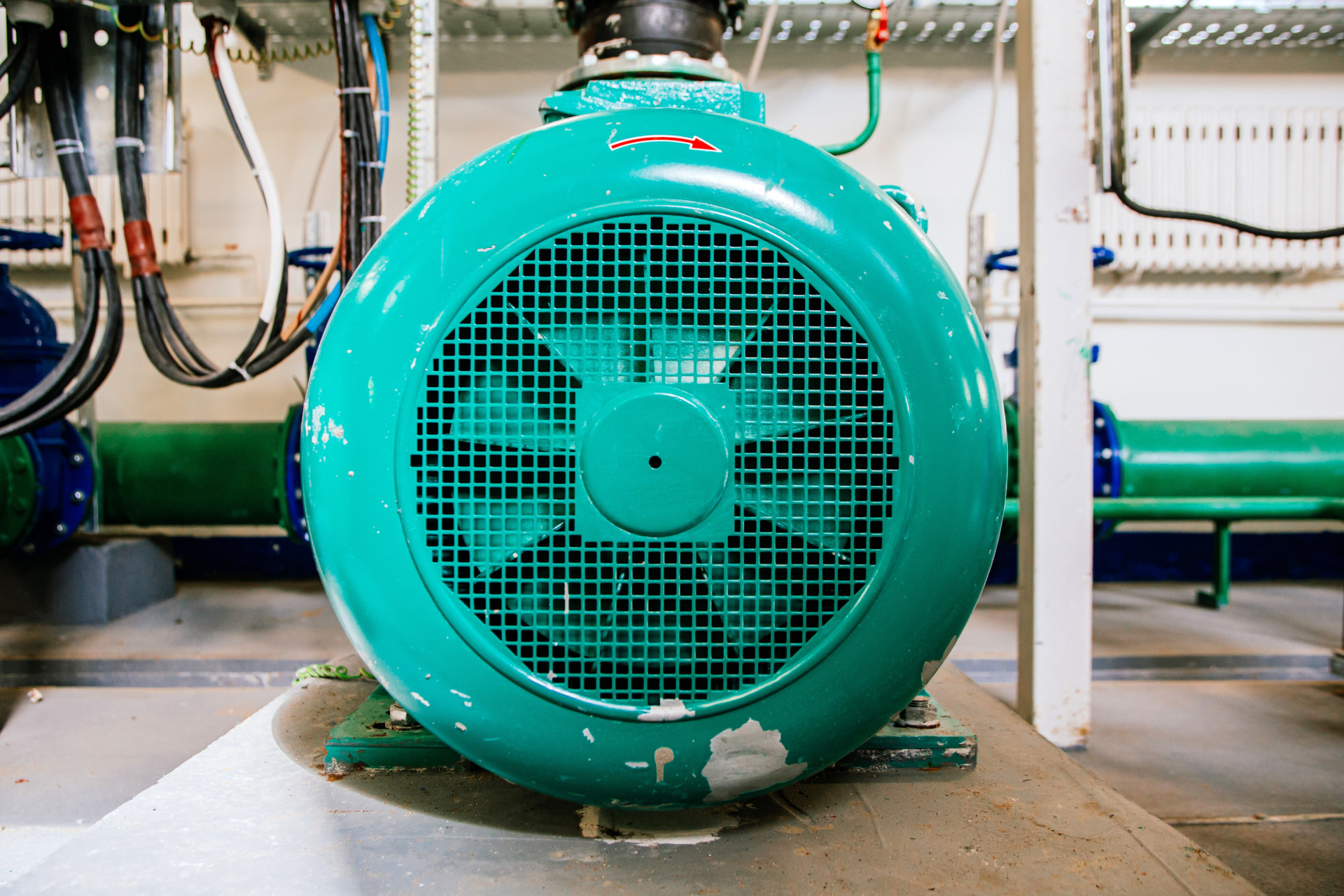different equipment at the compressor station