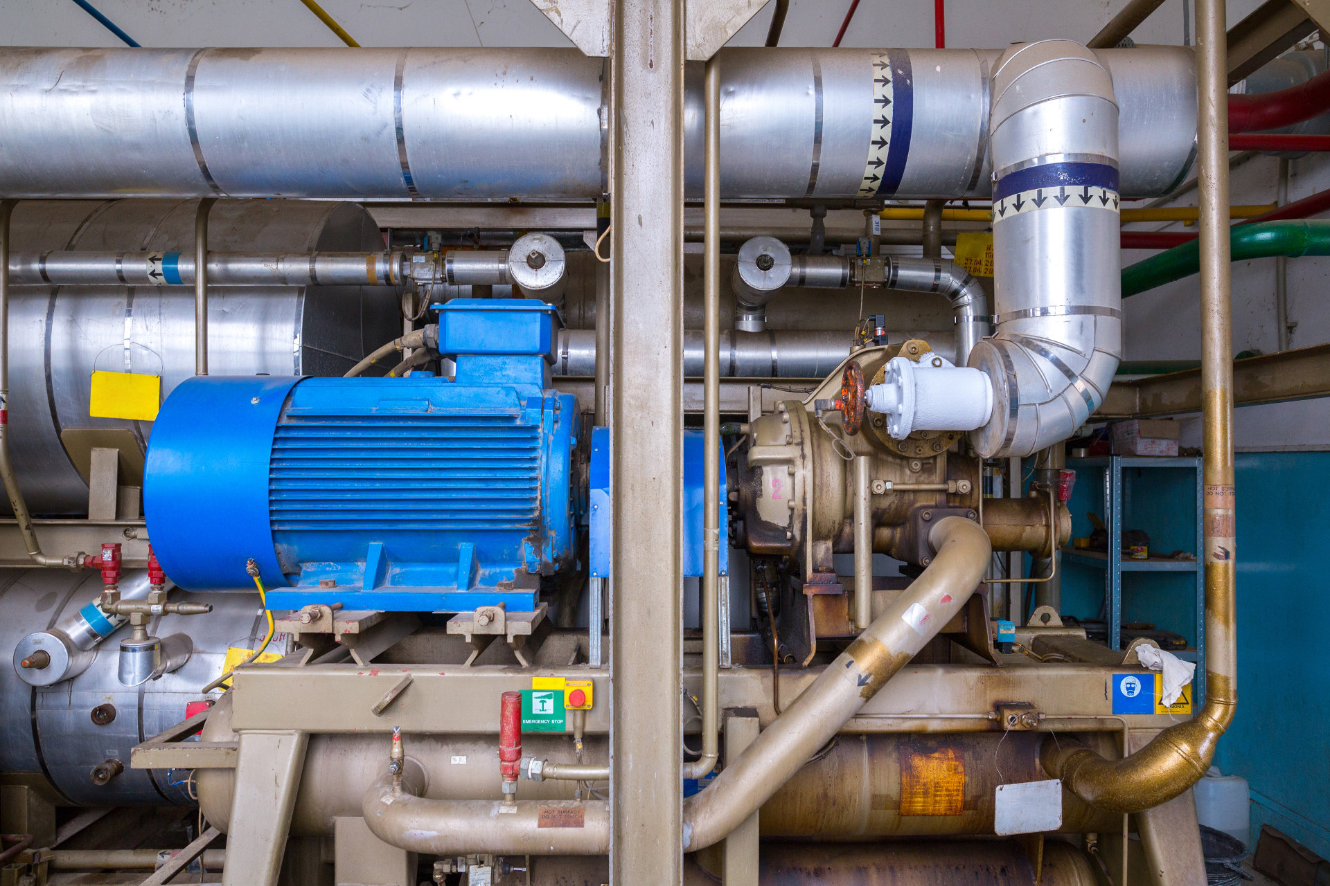 industrial machinery powering a factory environment